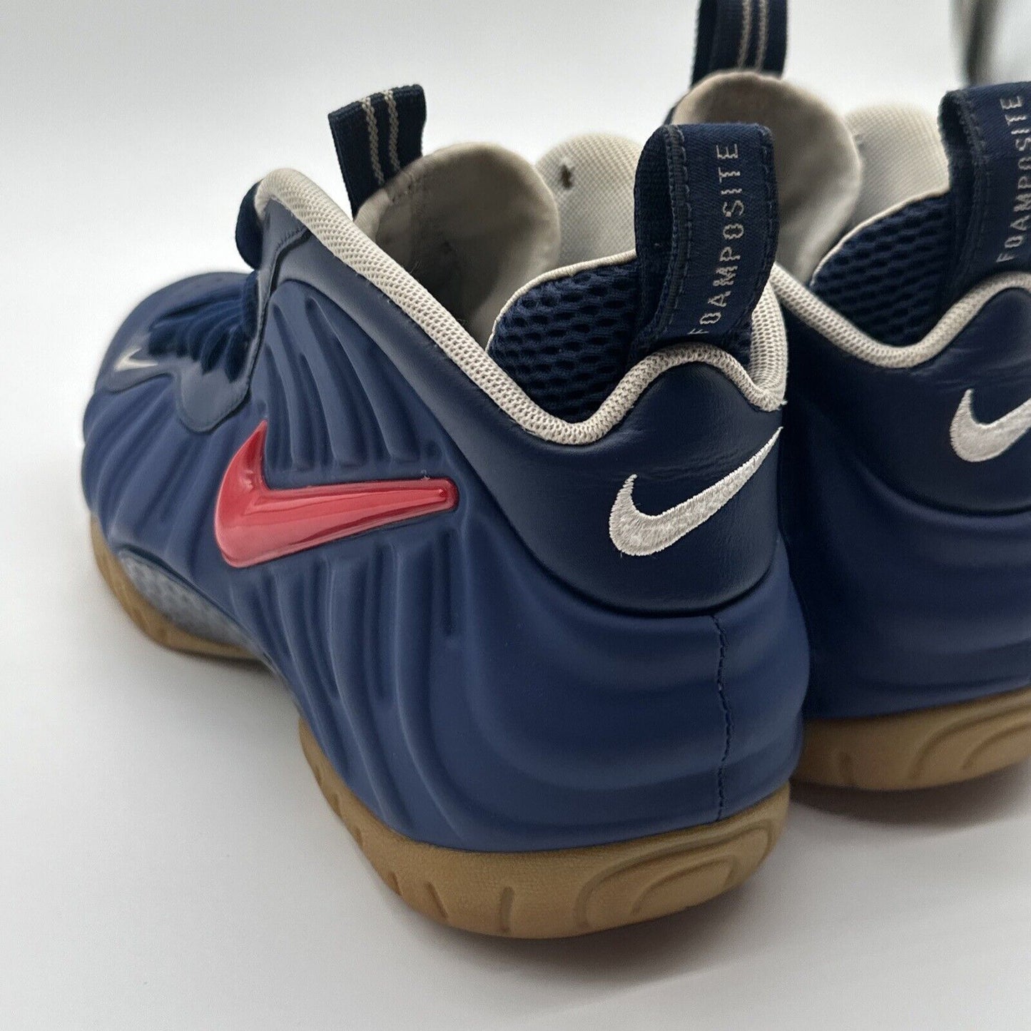 Size 10 - Nike Air Foamposite Pro USA 2020 Blue Gum Sole Navy Red America Rules