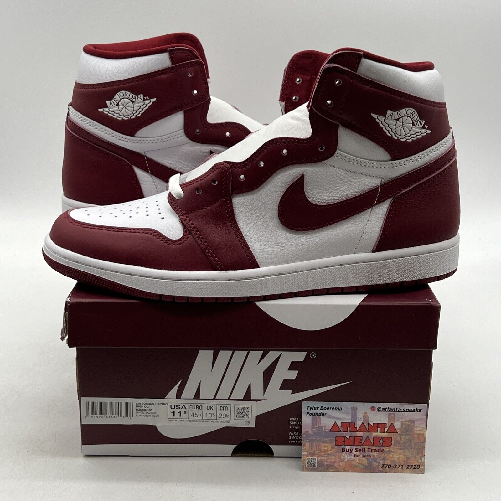 Size 11.5 - Air Jordan 1 Retro OG High Artisanal Red Leather (DZ5485-160)