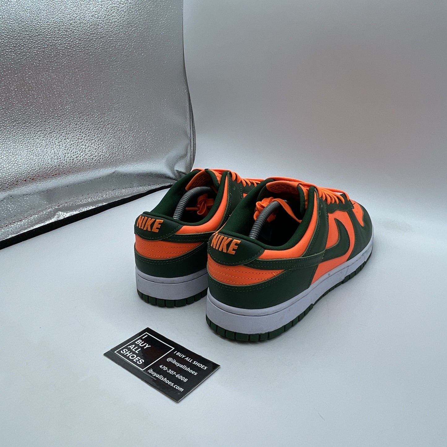 Size 12 - Nike Dunk Low Miami Hurricanes Orange Green Leather (DD1391-300)