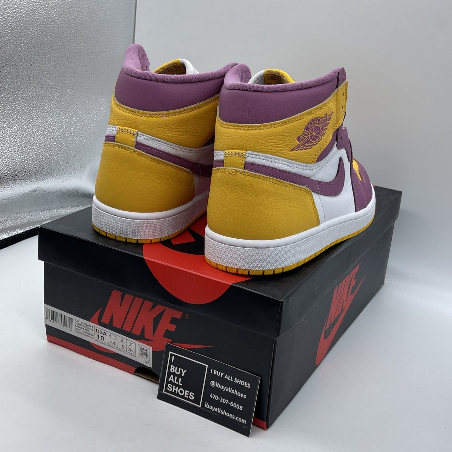 Size 10 - Jordan 1 Retro High OG Brotherhood 2022 Yellow Leather (555088-706)