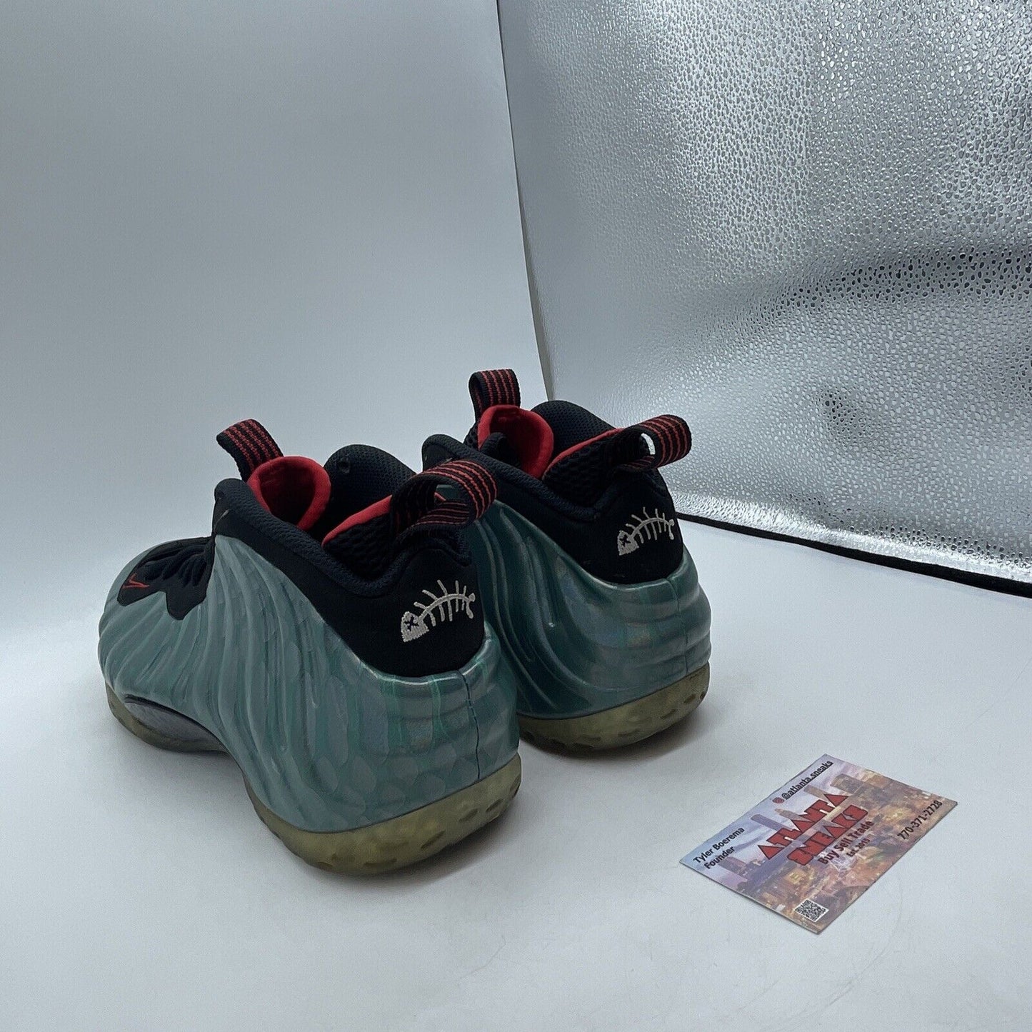 Size 8.5 - Nike Air Foamposite One PRM Gone Fishing Black Red Blue (575420-300)