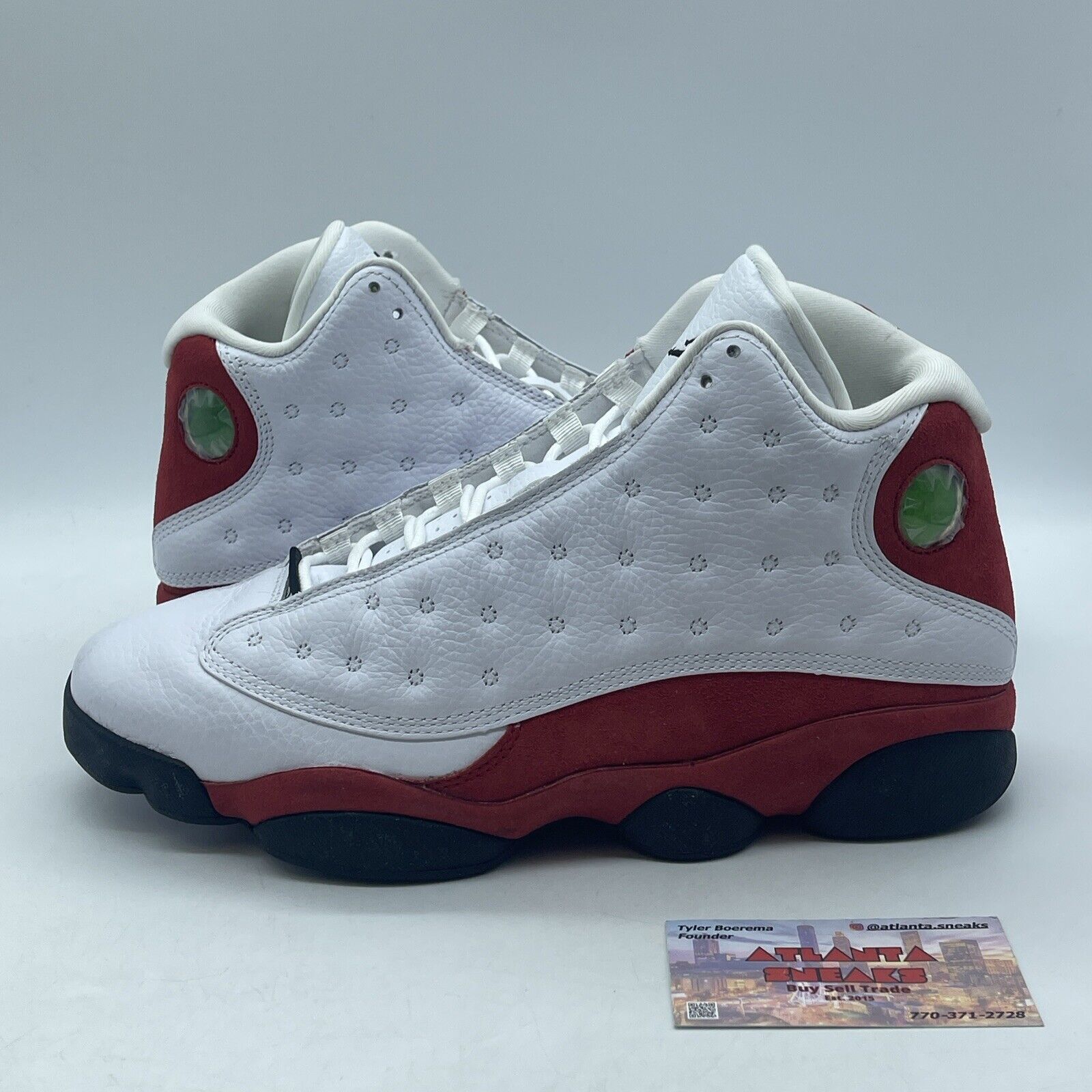 Size 9.5 - Air Jordan 13 Retro 2010 Cherry White Black (414571-101)