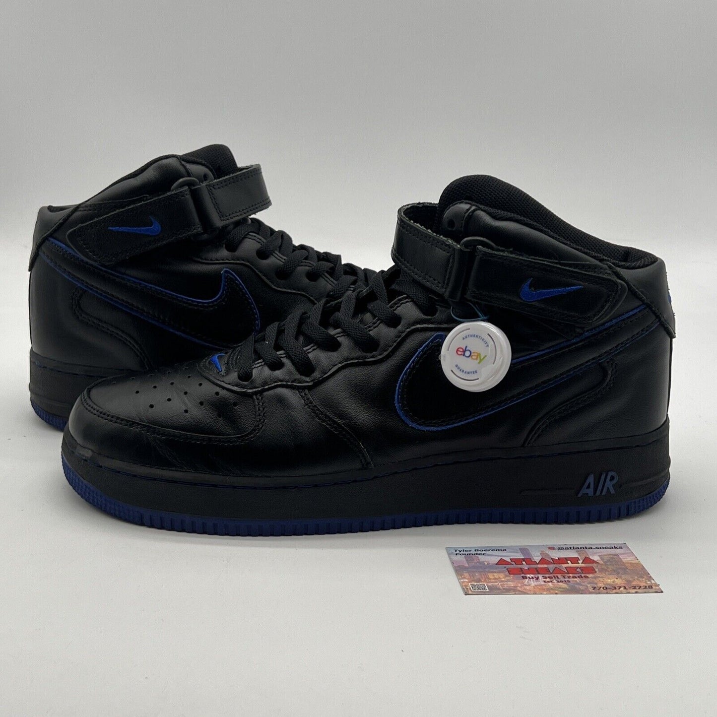 Size 13 - Nike Air Force 1 Mid 'Black Varsity Royal'- (304096-042)