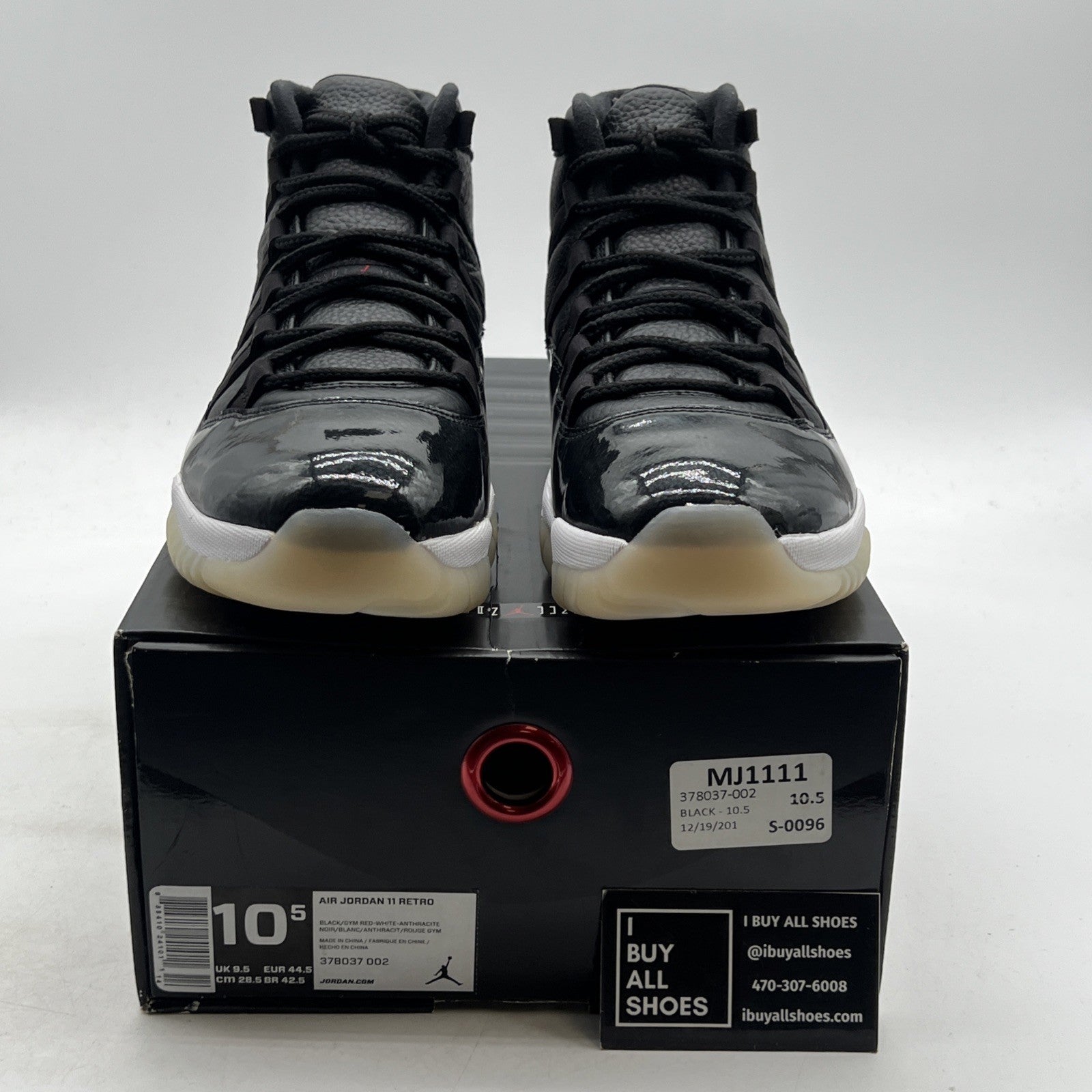 Size 10.5 - Air Jordan 11 Retro 72-10 2015 (378037-002)