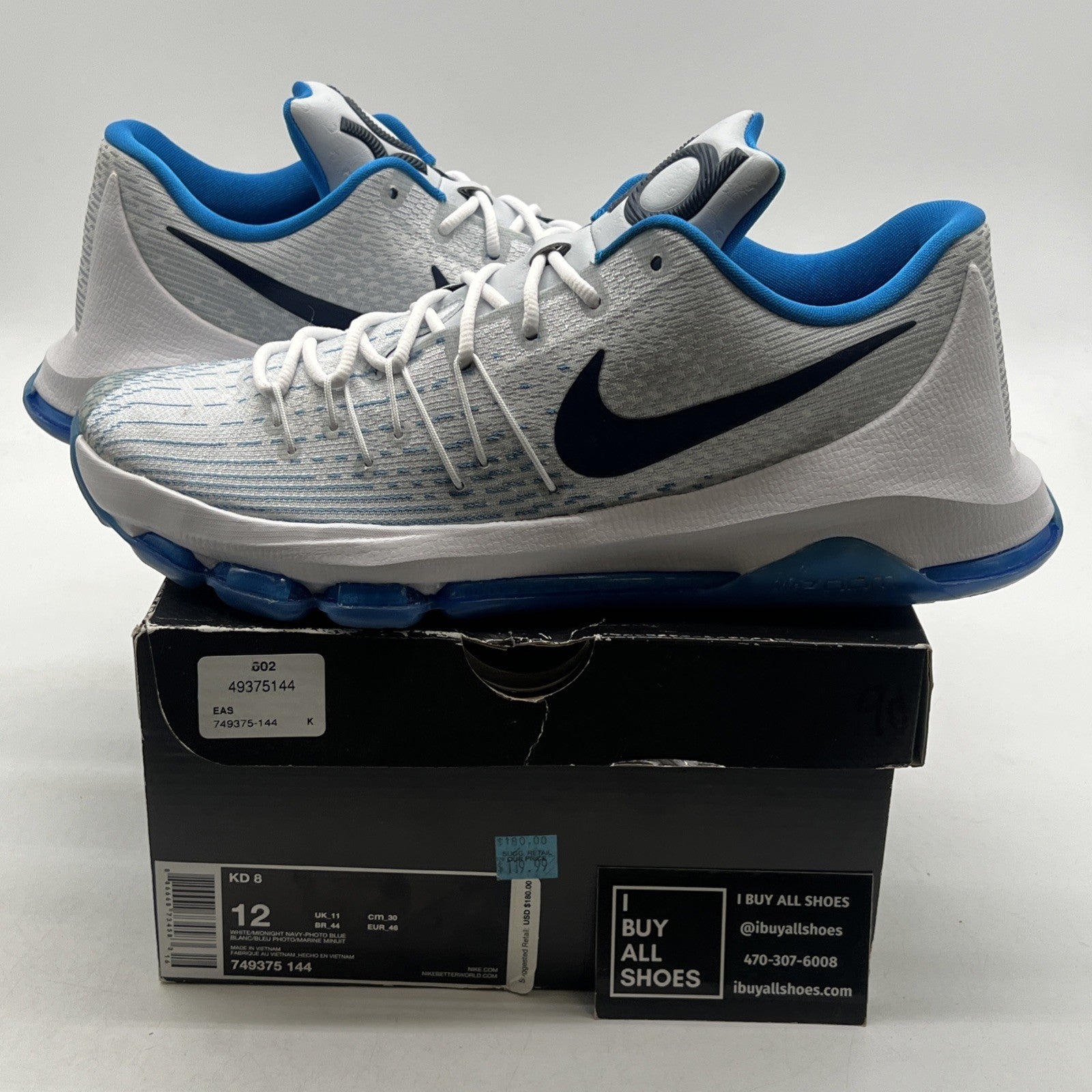 Size 12 - Nike KD 8 Photo Blue - (749375-144)
