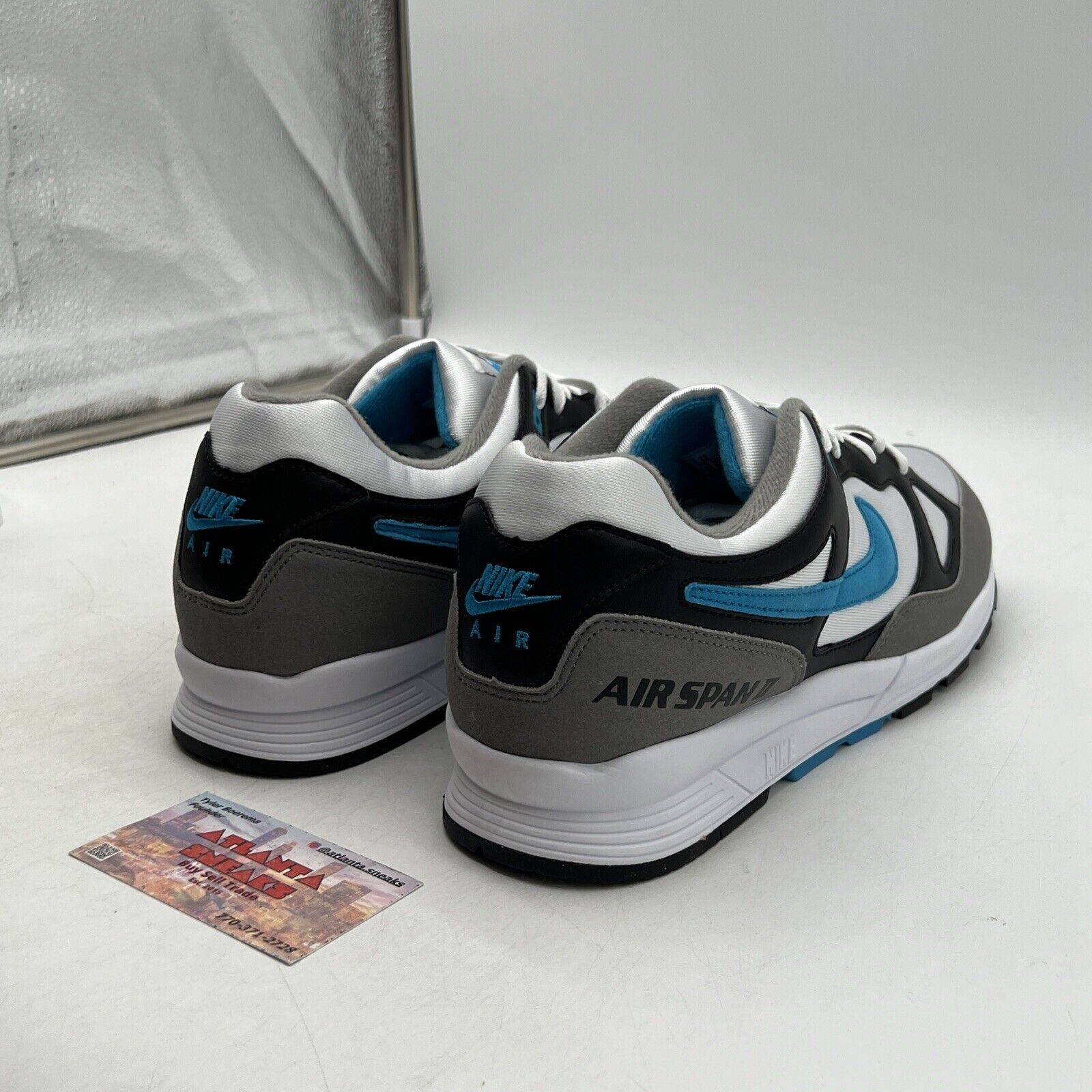 Size 12 - Nike Air Span 2 Laser Blue White Black Leather (AH8047-001)