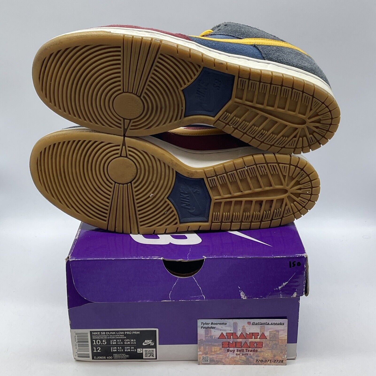 Size 10.5 - Nike Dunk SB Low Catalonia Burgundy Blue Suede  (DJ0606-400)