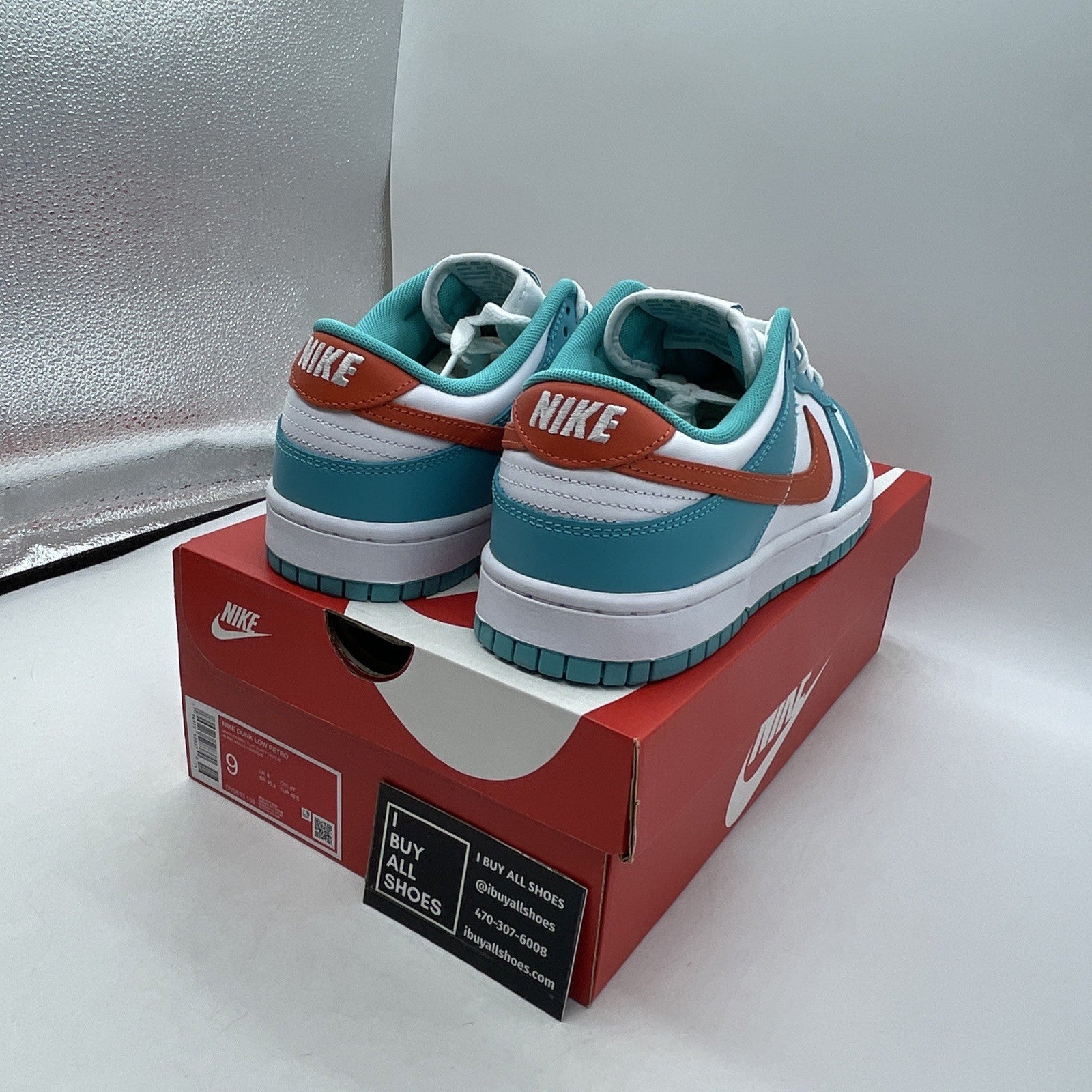 Size 9 - Nike Dunk Low Miami Dolphins (DV0833-102)