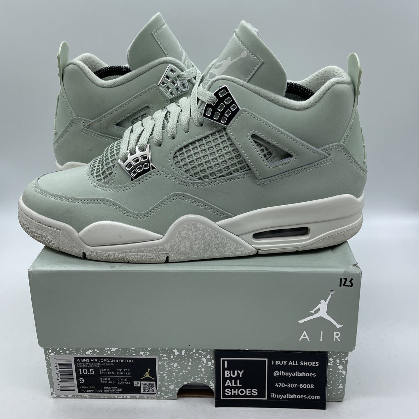 Size 10.5W - Air Jordan 4 Retro Abundance Seafoam (HV0823-003)