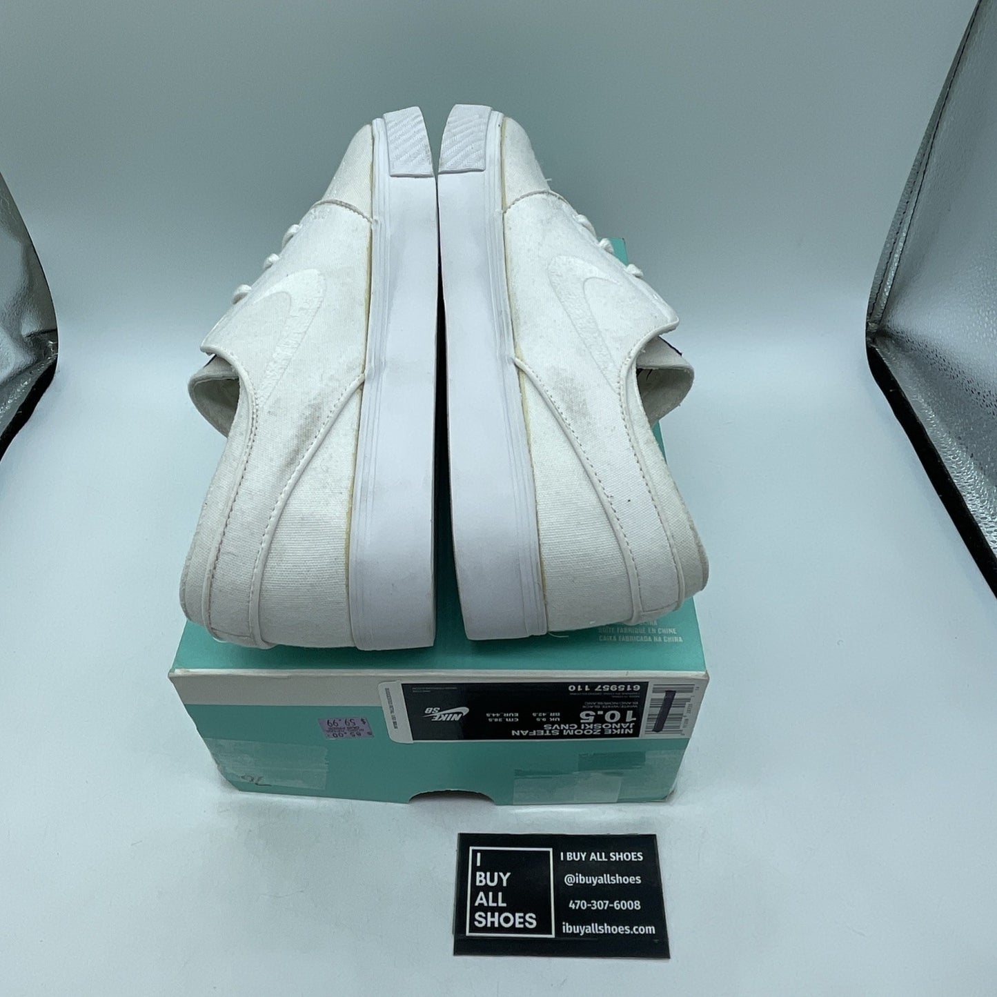 Size 10.5 - Nike Zoom Stefan Janoksi Cnvs White (615957-110)