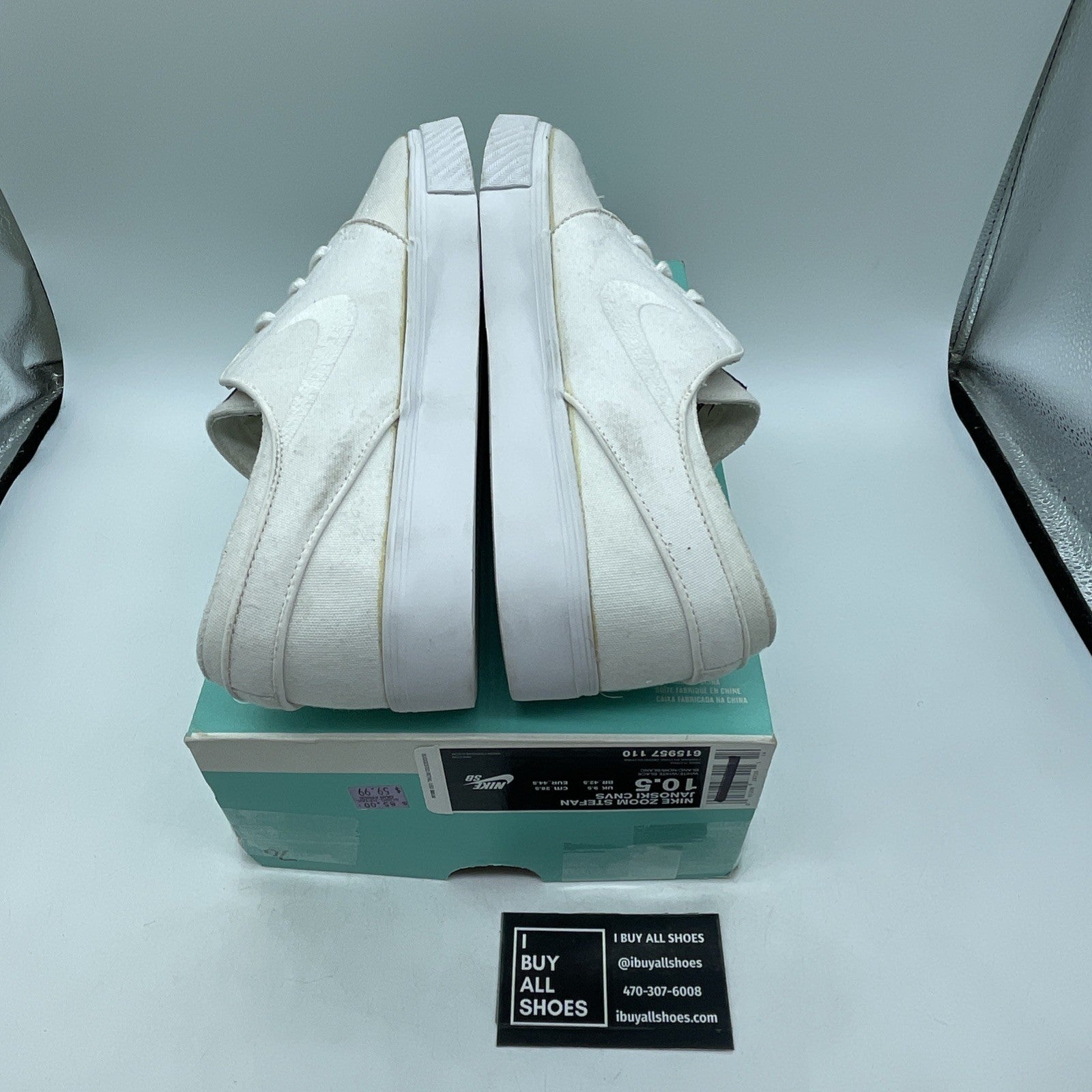 Size 10.5 - Nike Zoom Stefan Janoksi Cnvs White (615957-110)