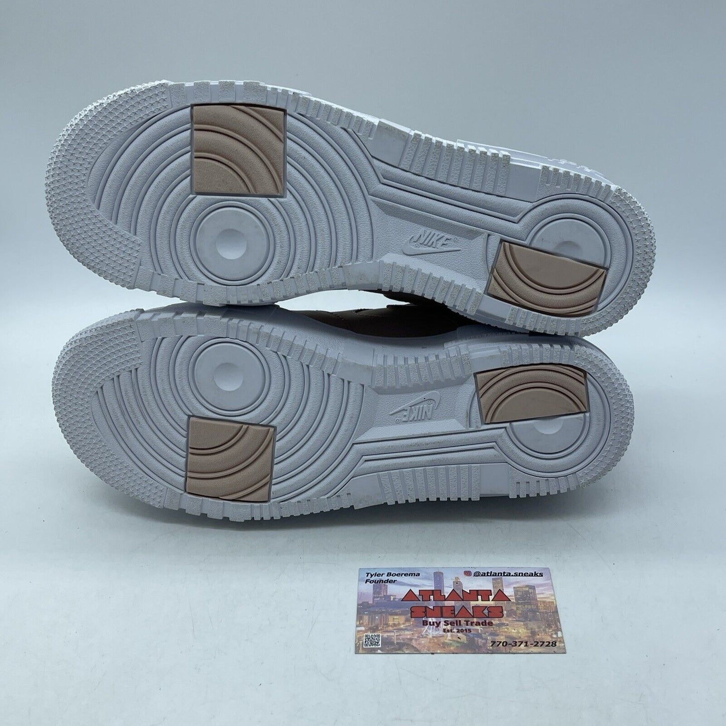 Size 10W - Nike Air Force 1 Pixel Particle Beige Pink Leather (CK6649-200)