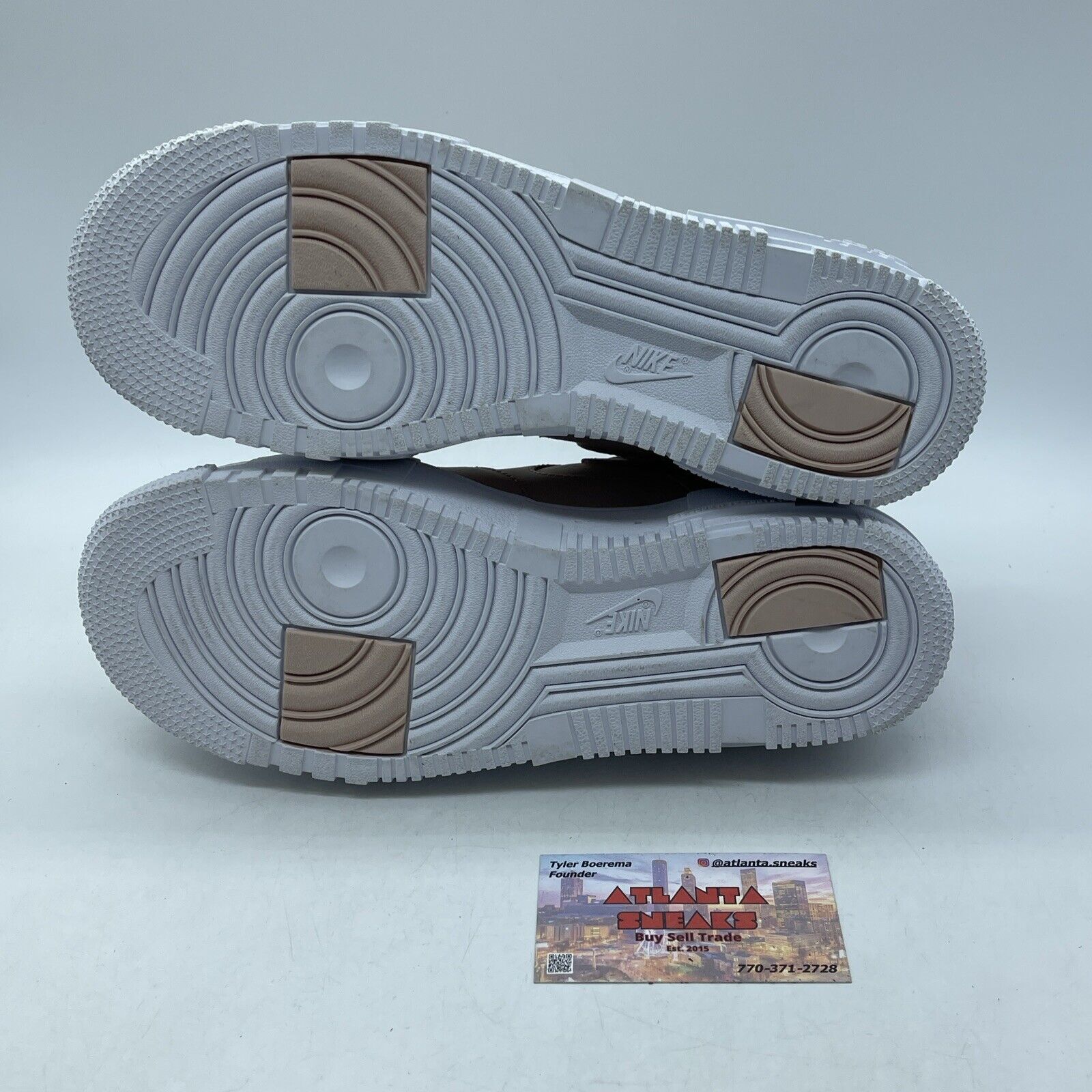 Size 10W - Nike Air Force 1 Pixel Particle Beige Pink Leather (CK6649-200)