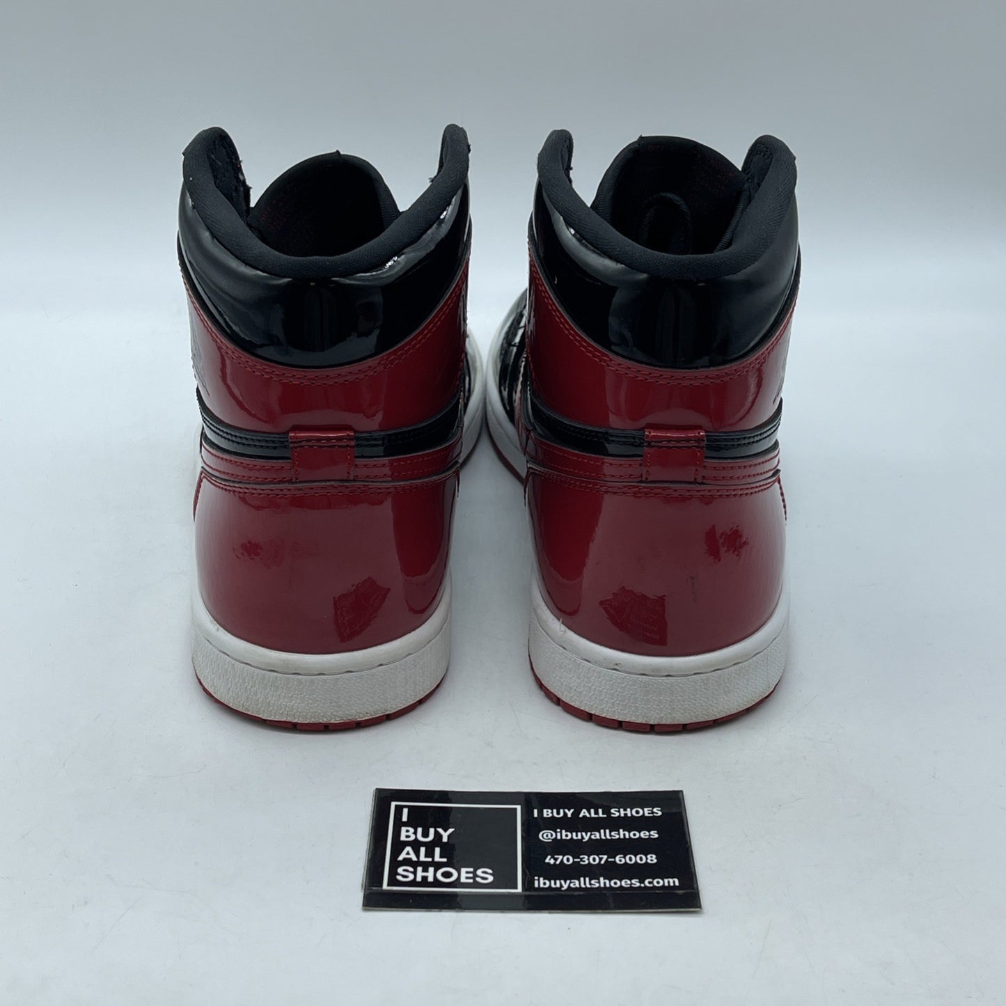 Size 10 - Jordan 1 Retro OG High Patent Bred Red Black Leather (555088-063)