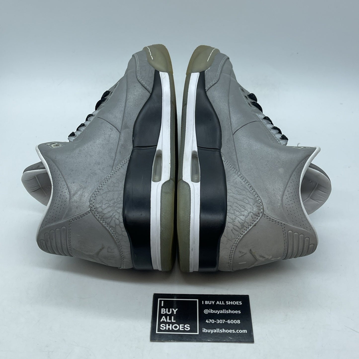Size 9 - Air Jordan 3 5Lab3 Reflective Silver Black Leather (631603-003)