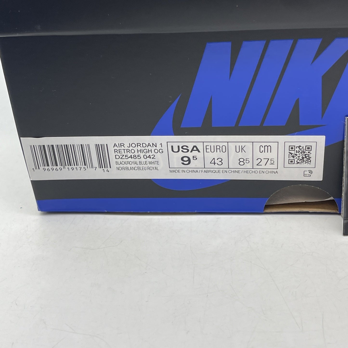 Size 9.5 - Air Jordan 1 Retro OG High Royal Reimagined (DZ5485-042)