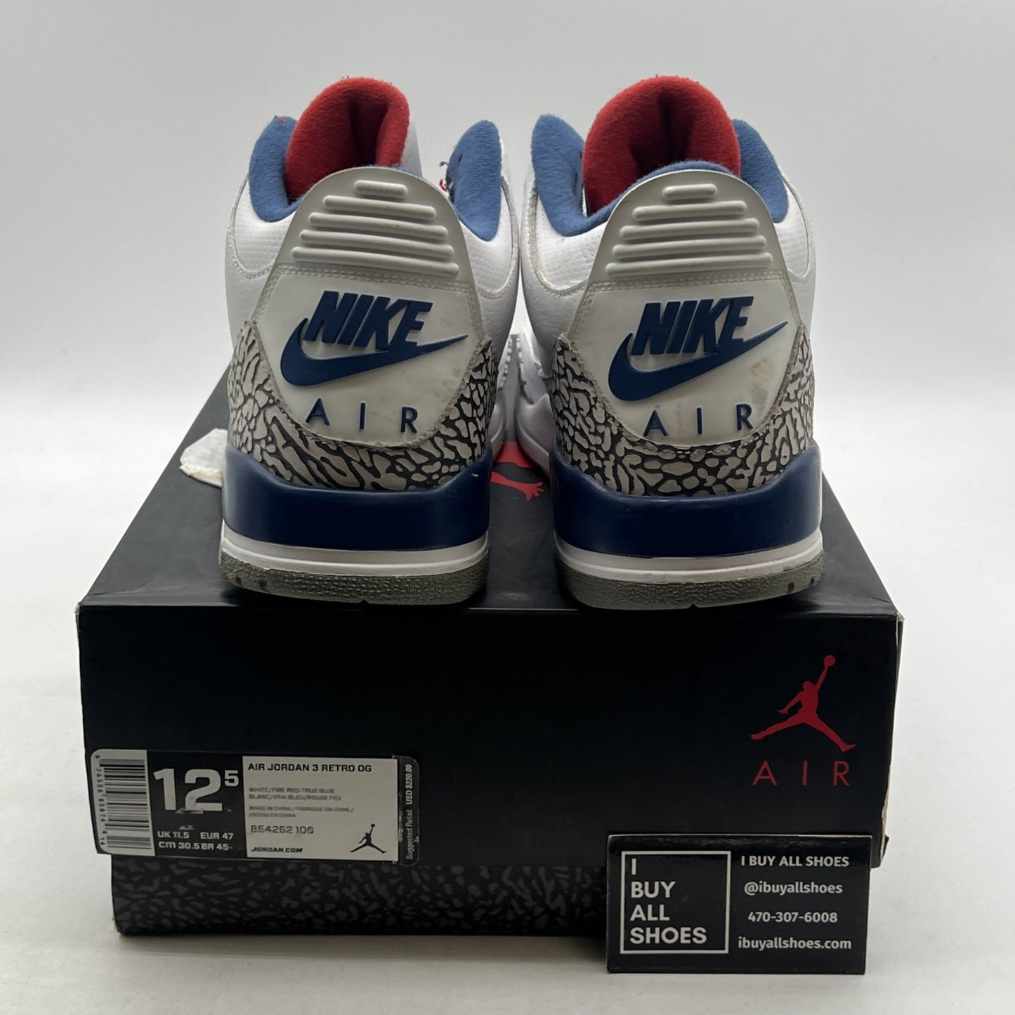 Size 12.5 - Air Jordan 3 Retro OG Mid True Blue (854262-106)