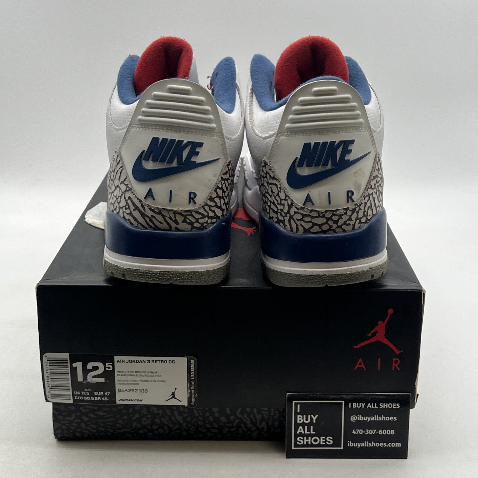 Size 12.5 - Air Jordan 3 Retro OG Mid True Blue (854262-106)