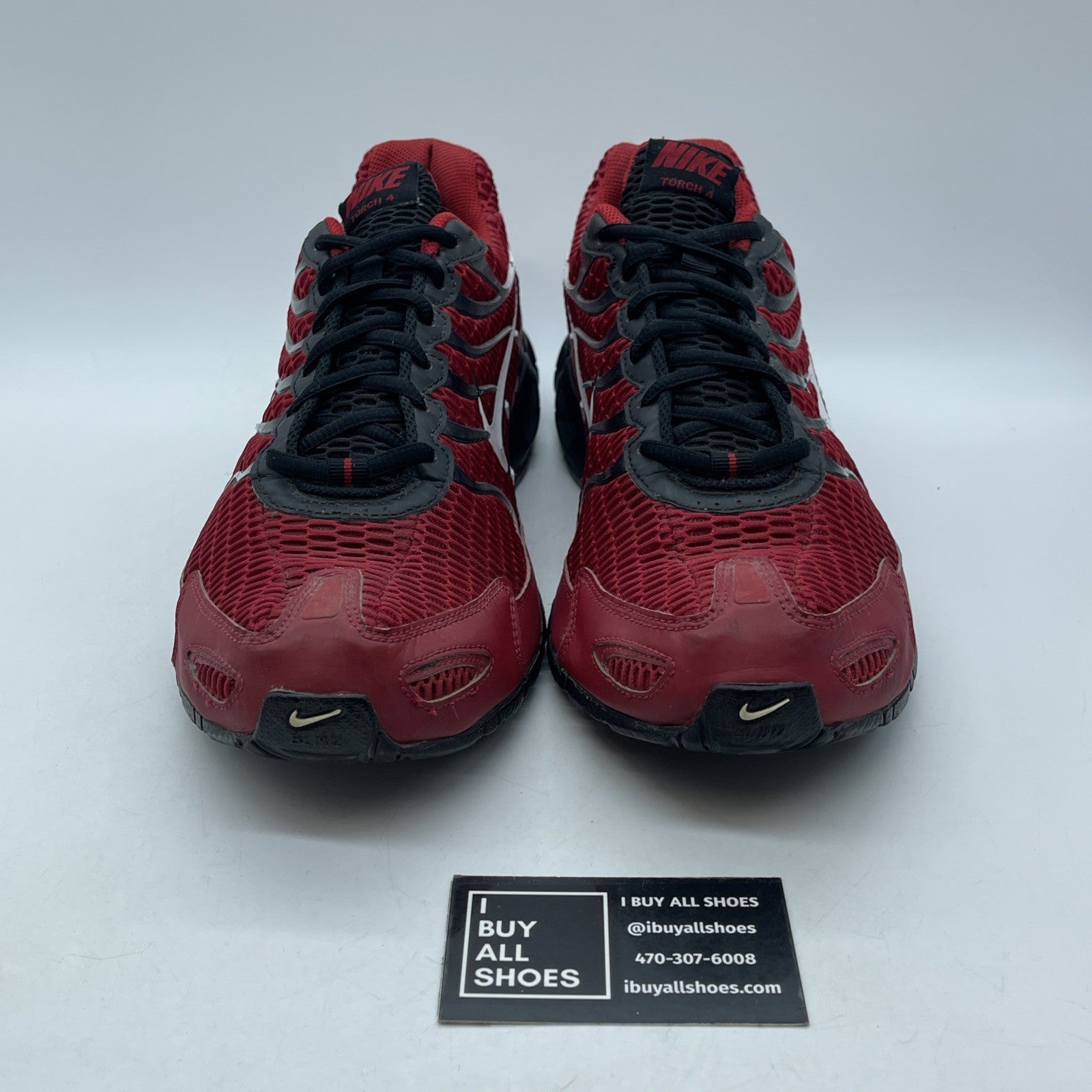 Size 12 - Nike Air Max Torch 4 Gym Red White Black Suede Leather (343846-600)