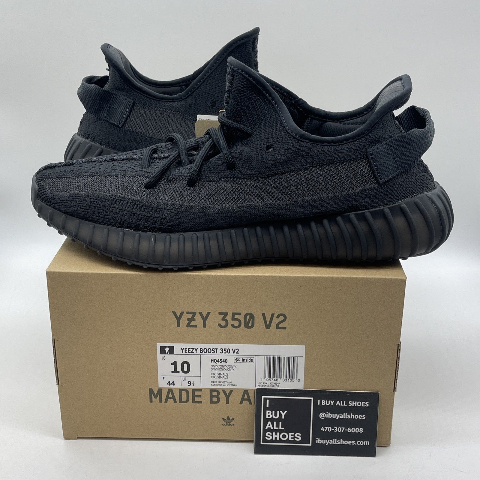 Size 10 - adidas Yeezy Boost 350 V2 Low Onyx Black Suede (HQ4540)