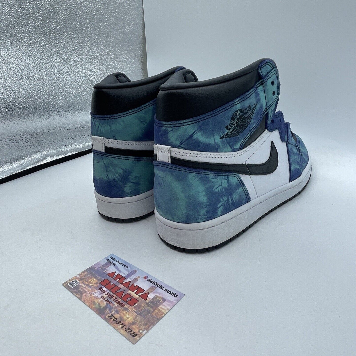 Size 11W - Air Jordan 1 Retro OG High Tie-Dye White Black Leather (CD0461-100)