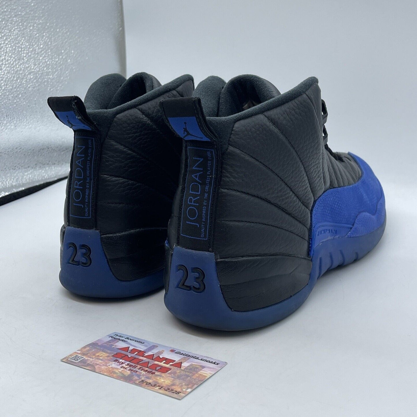 Size 12 - Air Jordan 12 Retro Game Royal Black Blue Leather (130690-014)