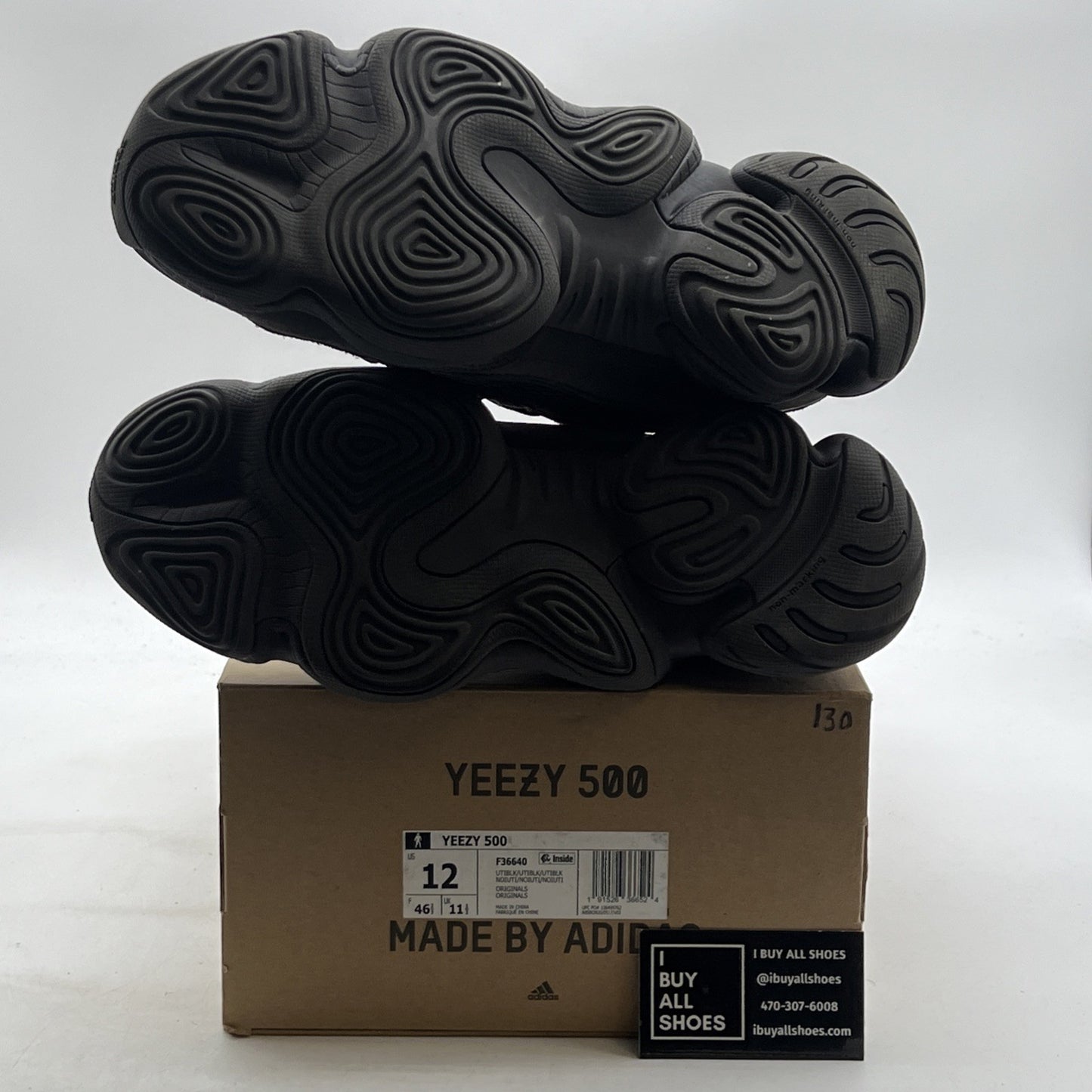Size 12 - adidas Yeezy 500 Low Utility Black (F36640)