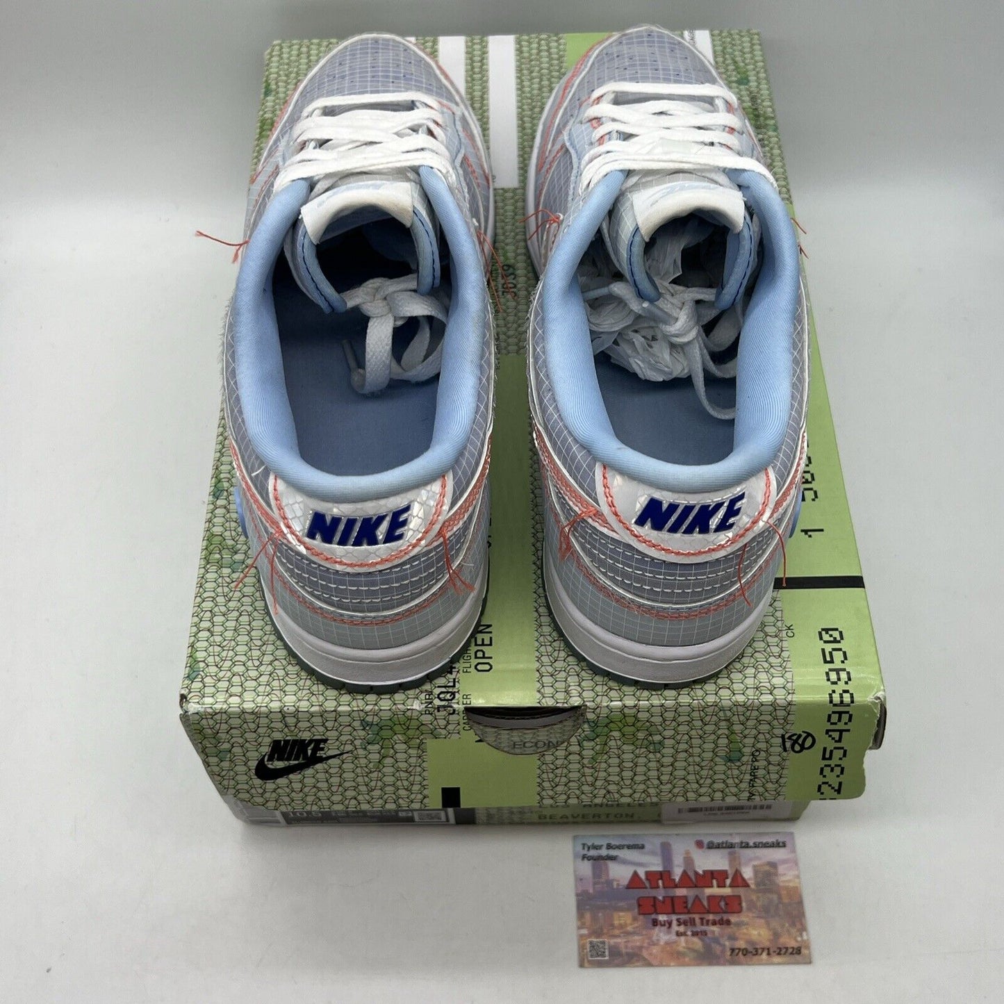 Size 9 - Nike Dunk Low x Union LA Passport Pack - Argon White Blue (DJ9649-400)