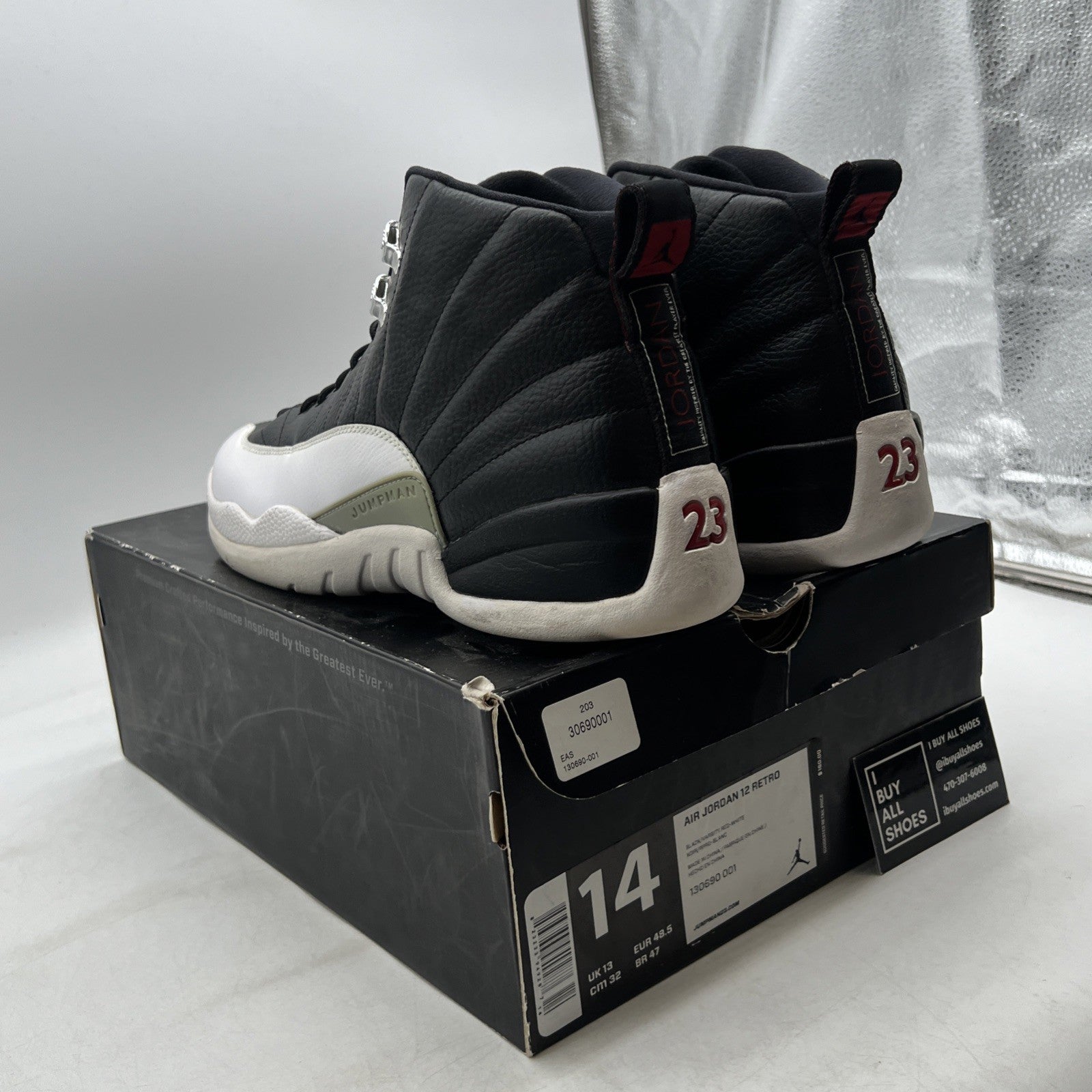 Size 14 - Air Jordan 12 Retro 2012 Playoff (130690-001)