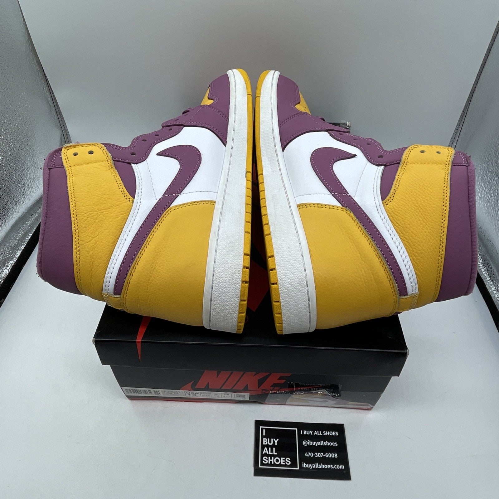 Size 13 - Jordan 1 Retro High OG Brotherhood Yellow White Leather (555088-706)