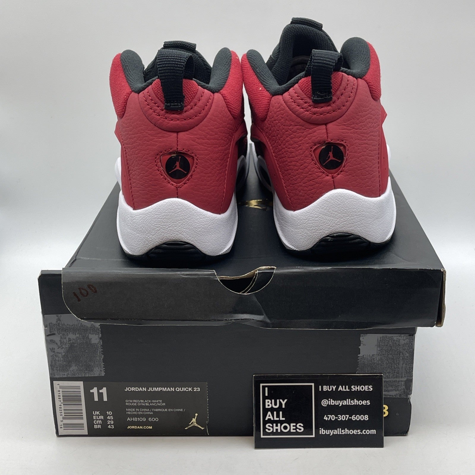 Size 11 - Air Jordan Jumpman Quick 23 Gym Red Black (AH8109-600)