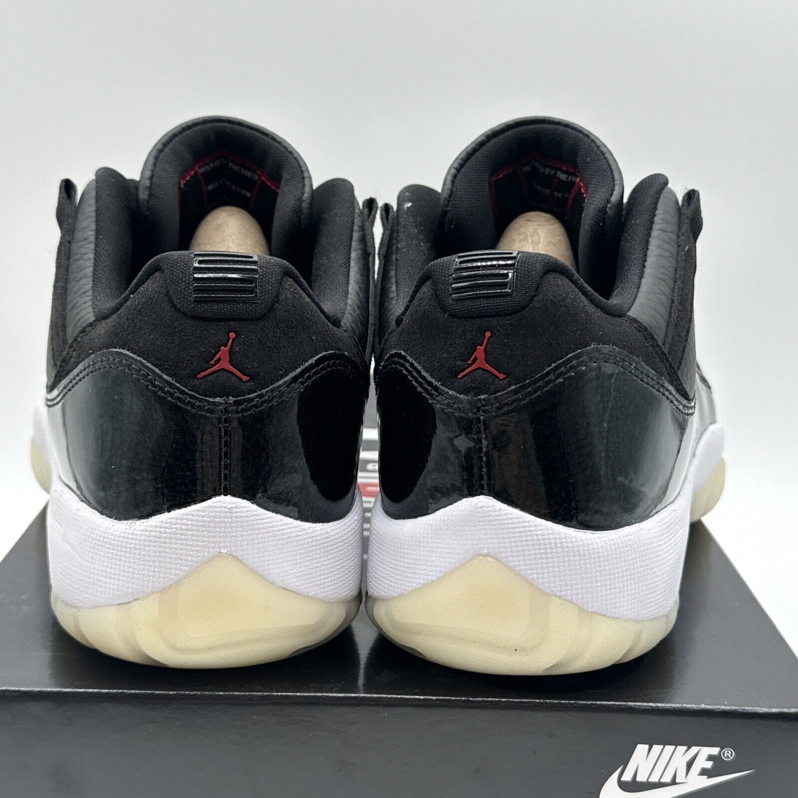 Size 8 - Jordan 11 Retro Low 72-10 Premium Tumbled Leather Black Icy Sole OG All