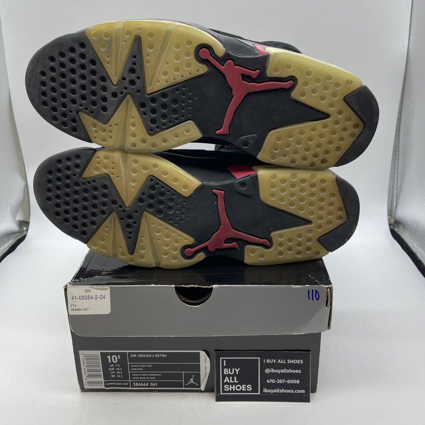 Size 10.5 - Air Jordan 6 Retro 2010 Varsity Red (384664-061)
