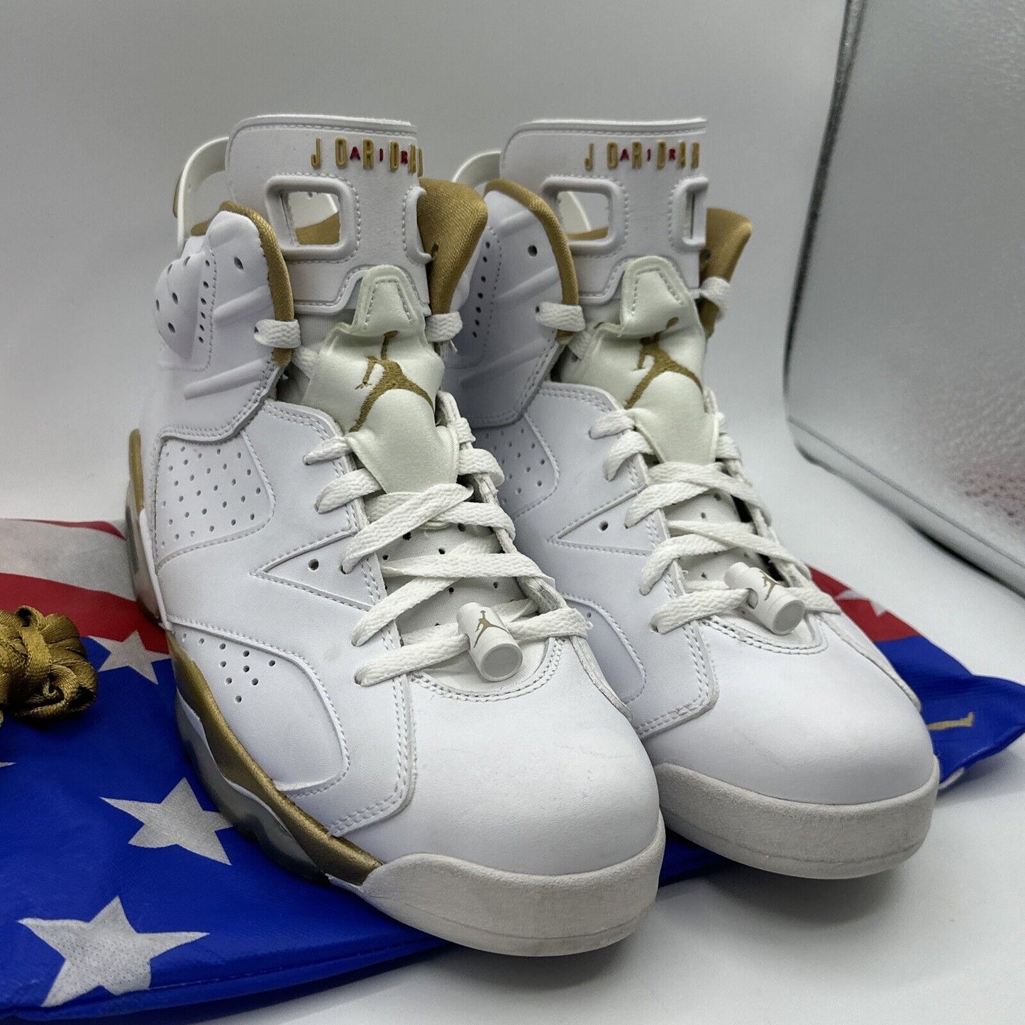 Size 9 - Jordan 6 Retro GMP 2012 White Golf With Carry Case Extra Laces Leather