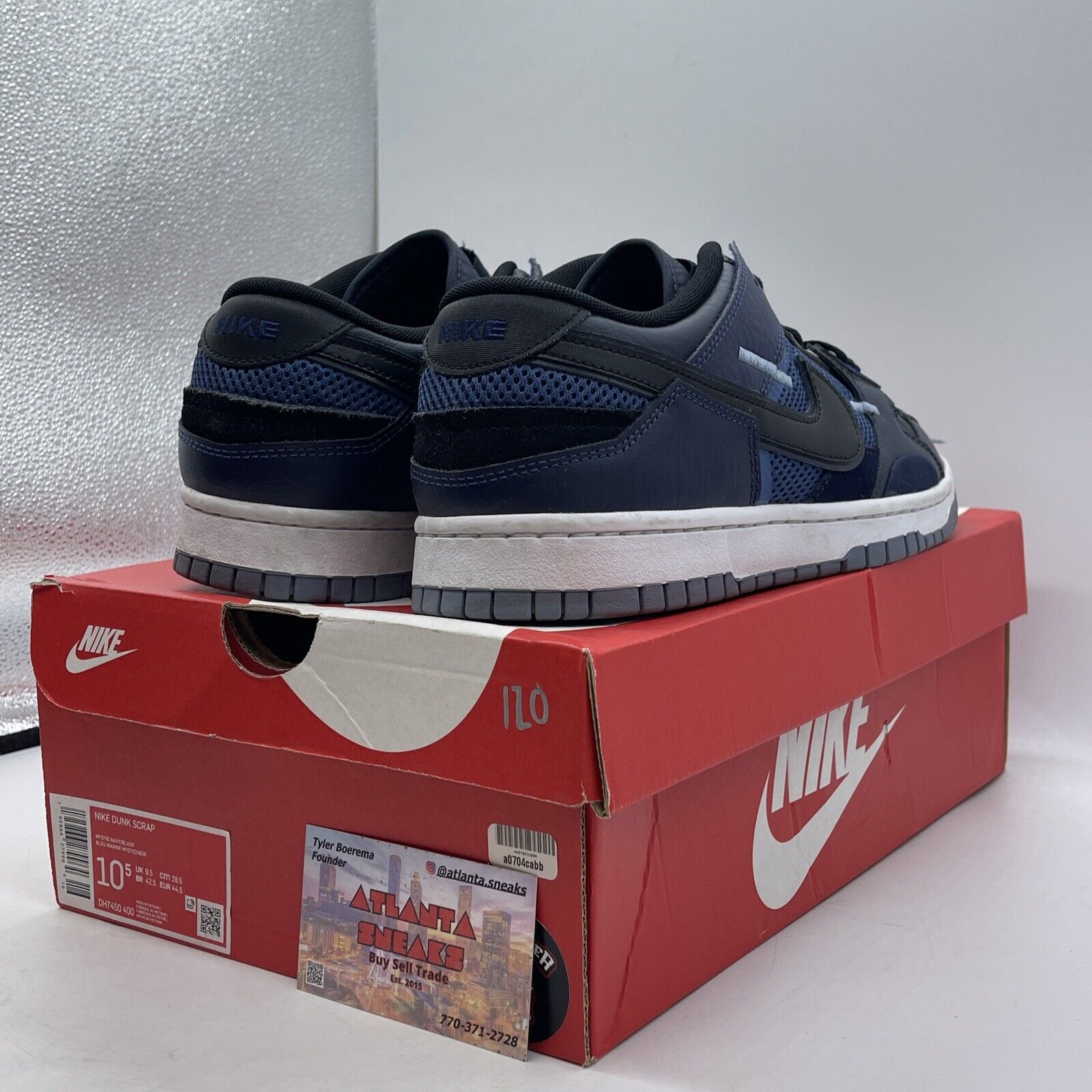 Size 10.5 - Nike Dunk Scrap Low Deep Royal Blue White Leather Suede (DH7450-400)