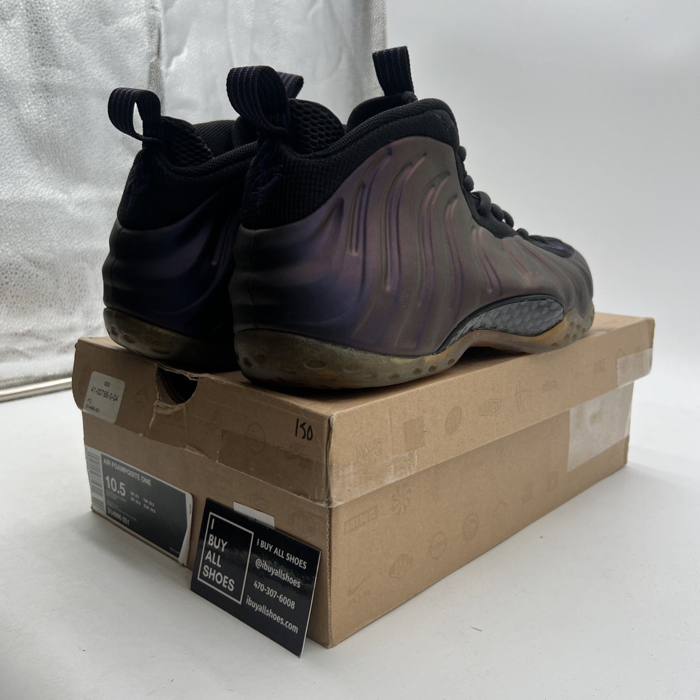 Size 10.5 - Nike Air Foamposite One 2010 Eggplant (314996-051)