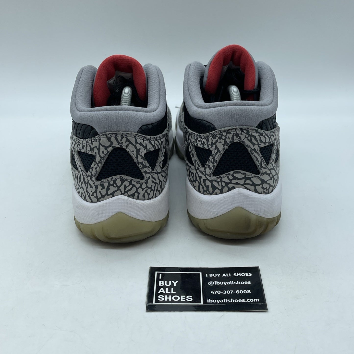 Size 9.5 - Air Jordan 11 Retro IE Low Black Cement Suede Leather (919712-006)