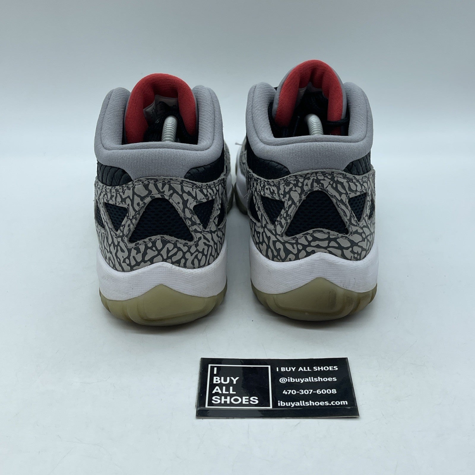 Size 9.5 - Air Jordan 11 Retro IE Low Black Cement Suede Leather (919712-006)