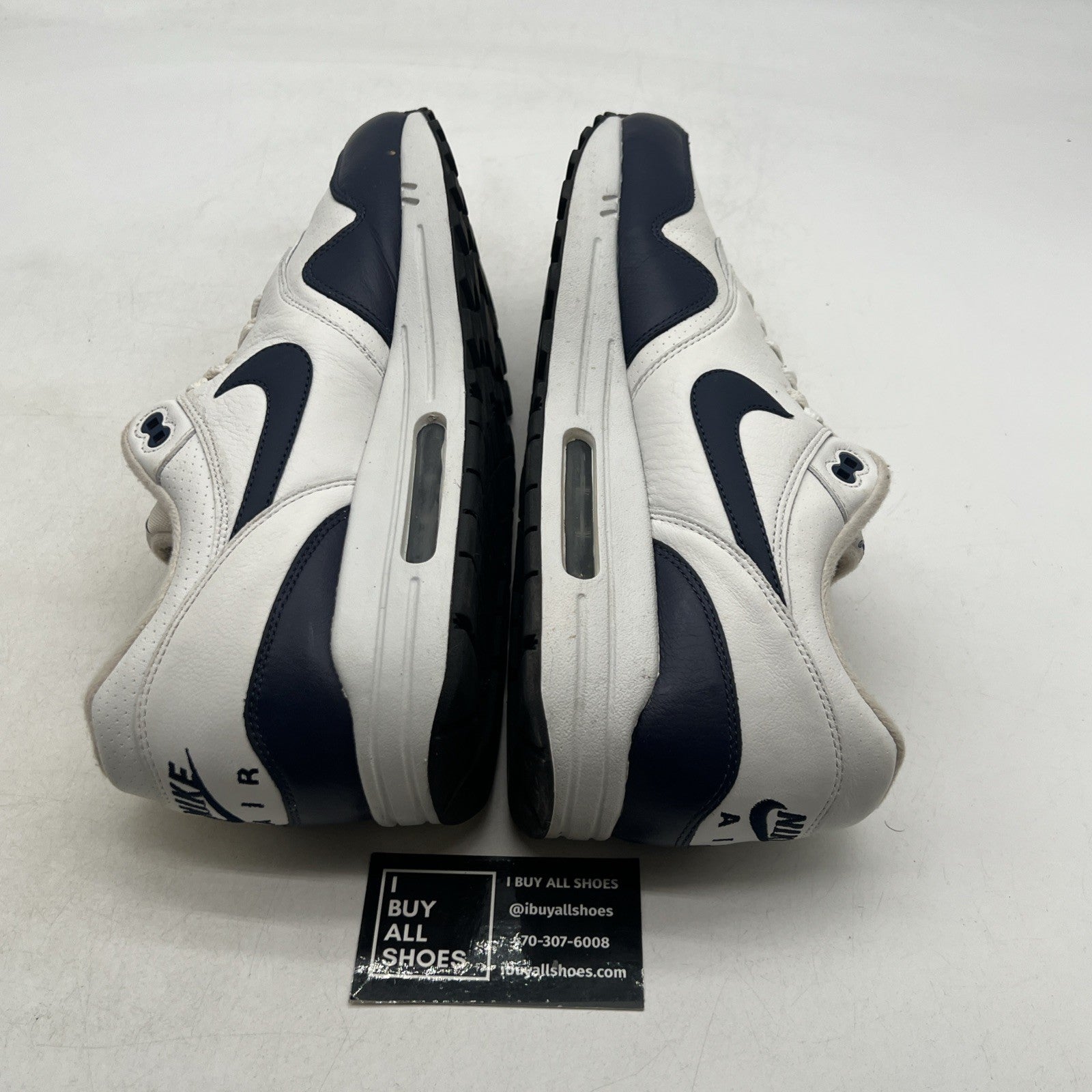 Size 13 - Nike Air Max 1 Leather Midnight Navy (654466-101)