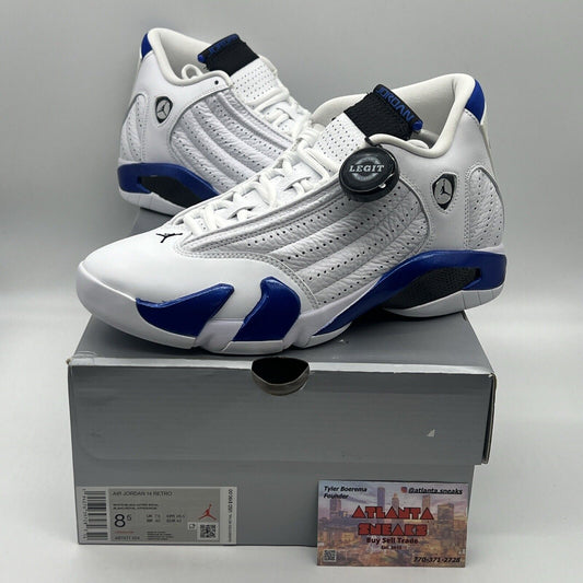 Size 8.5 - Air Jordan 14 Retro Hyper Royal Brand New Og All Blue White DS