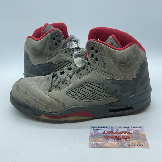 Size 8 - Air Jordan 5 Retro Camo Green Suede Leather (136027-051)