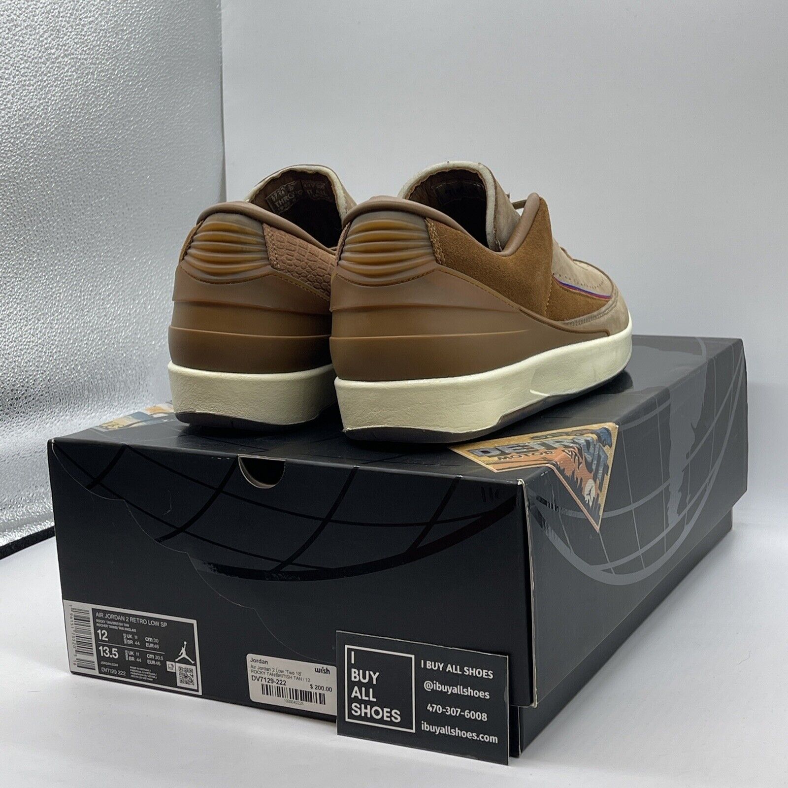 Size 12 - Air Jordan 2 Low 'Two 18 Detroit' Brown Suede Leather (DV7129-222)