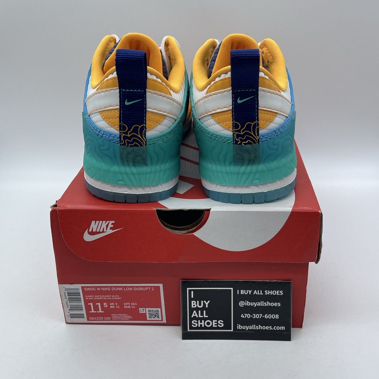 Size 11.5 - Nike Serena Williams Design Crew x Dunk Disrupt 2 Low Clear Jade