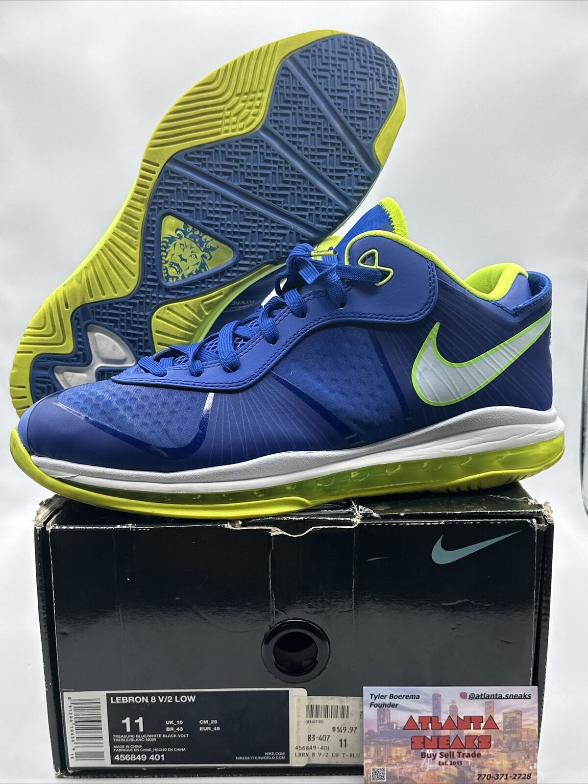 Size 11 - Nike Lebron 8 V/2 Low Sprite 2011