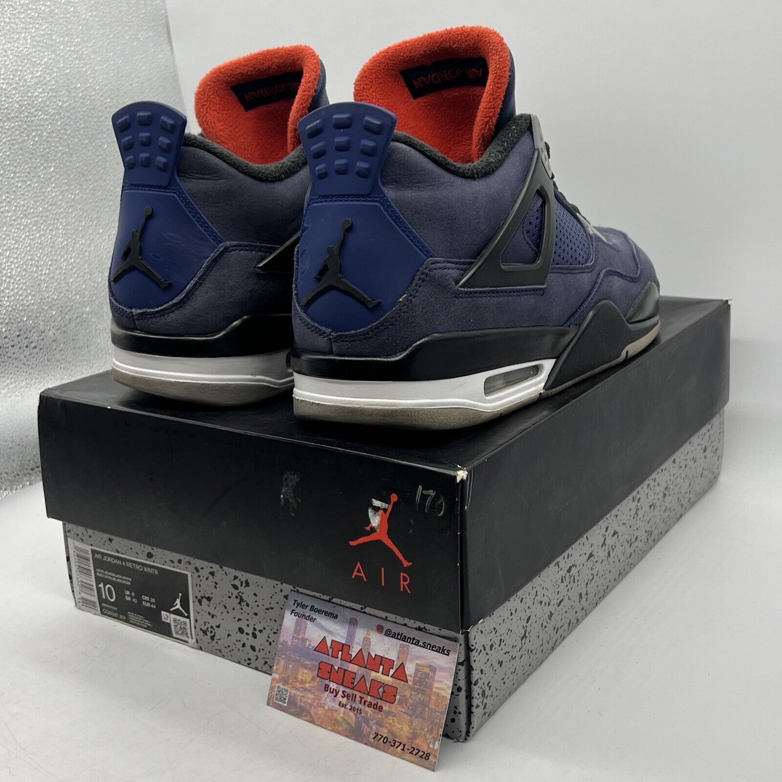 Size 10 - Jordan 4 Winter Loyal Blue 2019 Black Red Blue (CQ9597-401)