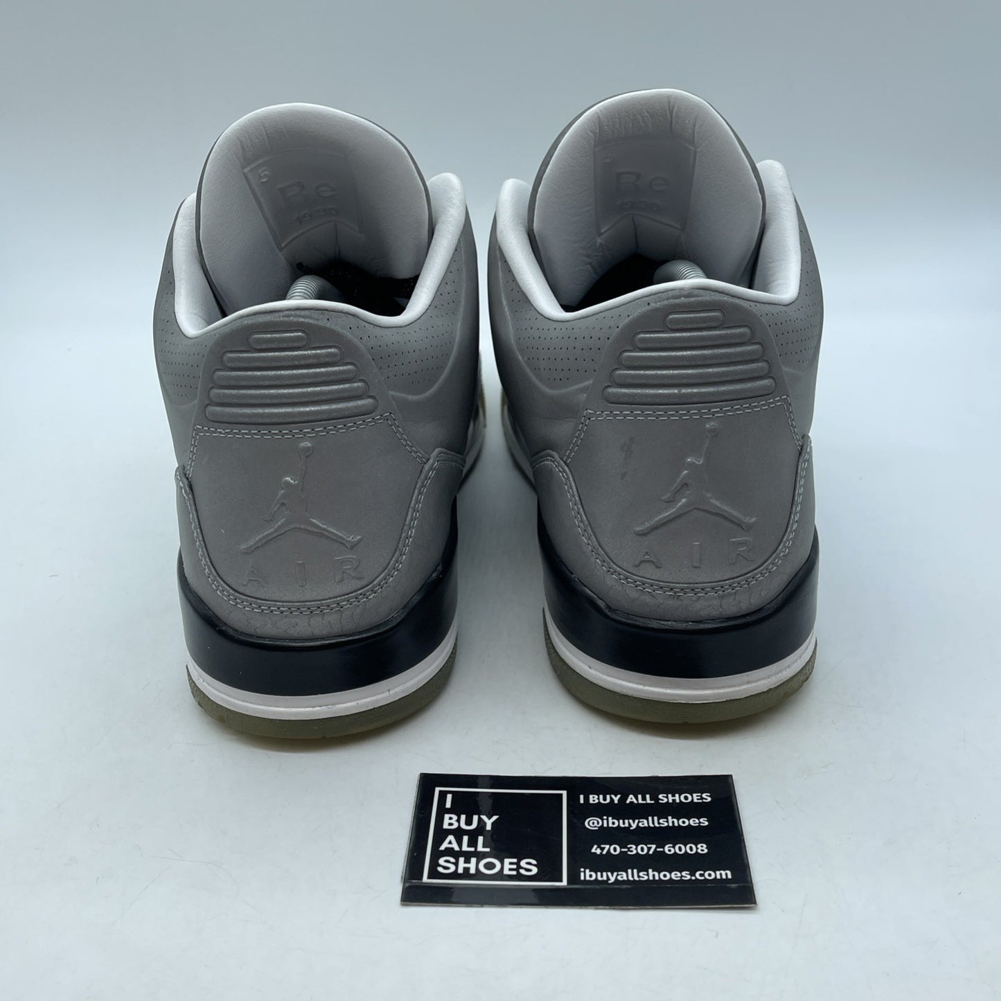 Size 9.5 - Air Jordan 3 5Lab3 Reflective Silver Black Leather (631603-003)
