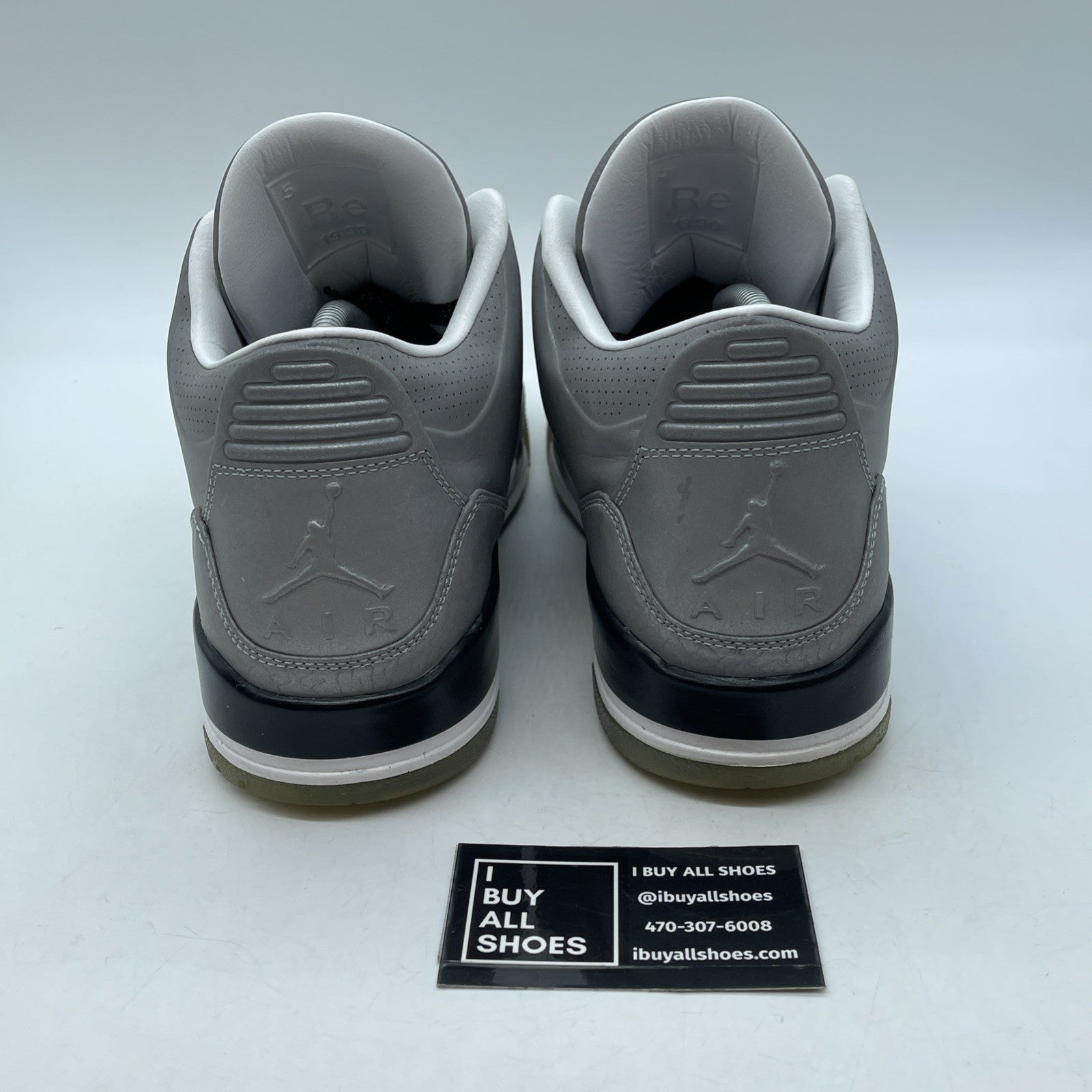 Size 9.5 - Air Jordan 3 5Lab3 Reflective Silver Black Leather (631603-003)