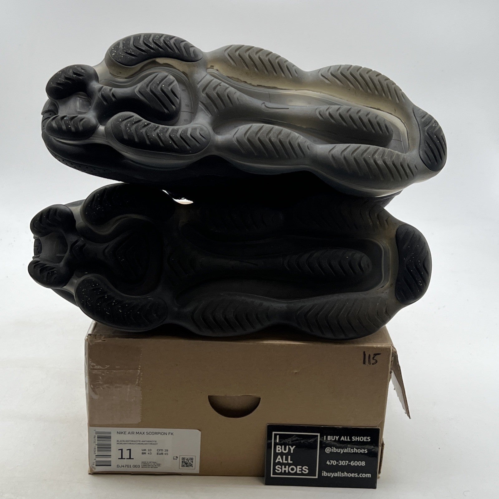 Size 11 - Nike Air Max Scorpion Flyknit Triple Black (DJ4701-003)