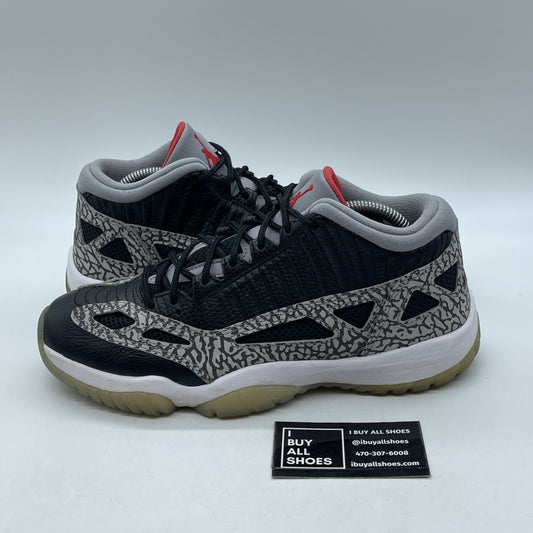 Size 9.5 - Air Jordan 11 Retro IE Low Black Cement Suede Leather (919712-006)