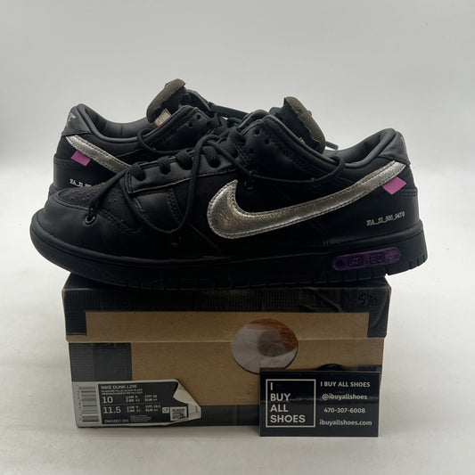 Size 10 - Off-White x Nike Dunk Low Lot 50 of 50 (DM1602-001)